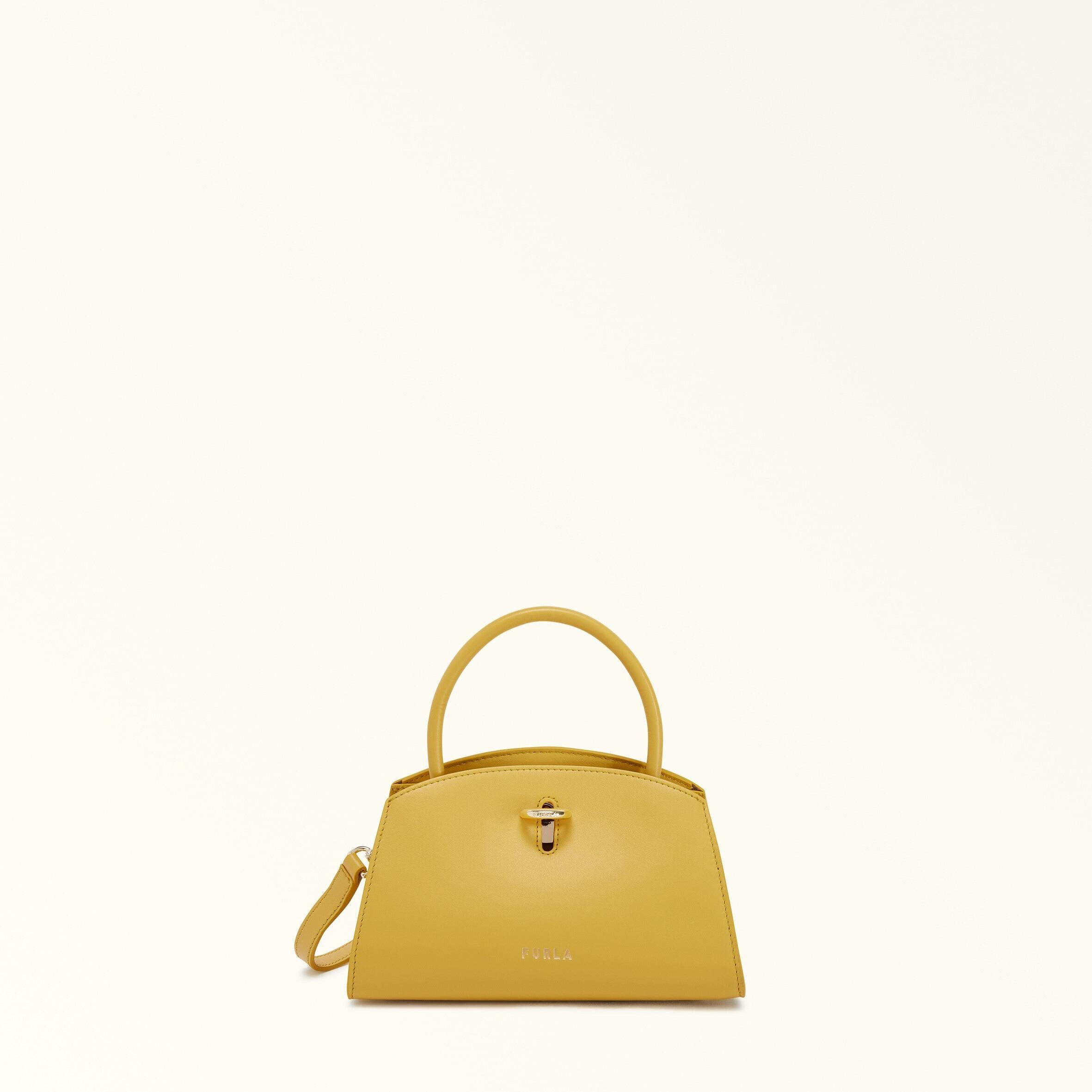 SOGO Thankful Week 2024必買清單｜Furla Genesi黃色迷你真皮手袋1,830 (原價3,660)